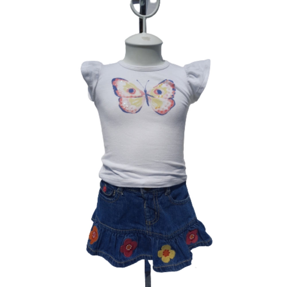 Gymboree Baby skirt/Carter's Shirt 12to 18mo
